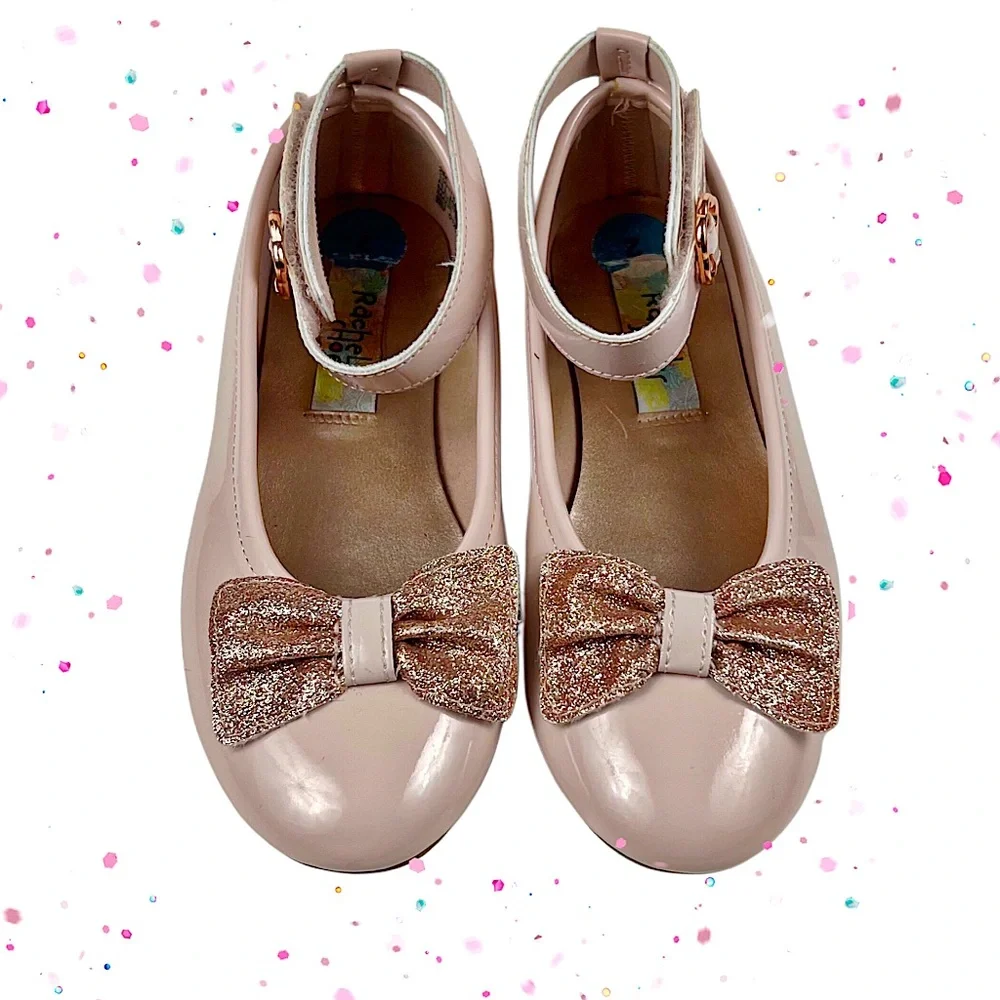 Rachael Shoes Little Girl Blush Patent Dress Flats Size 2